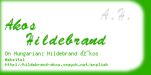 akos hildebrand business card